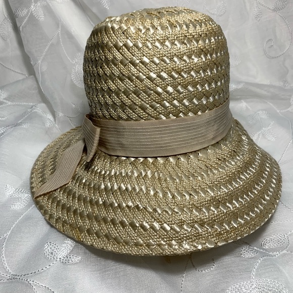Vintage Linda Anne Straw hat Union Made in the USA - Picture 2 of 8